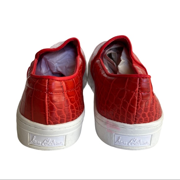 Sam Edelman Lacey Croc Embossed Slipon Shoes Sz 11 - Picture 5 of 7